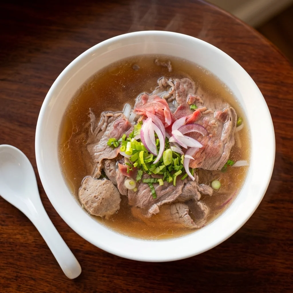 Beef Pho (Phở Bò) at Pho Binh Minh Restaurant in Winnipeg, MB