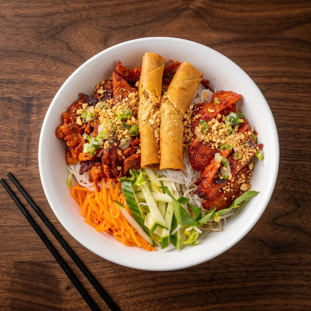 Vermicelli Bowls (Bun) with grilled meat at Pho Binh Minh, Winnipeg